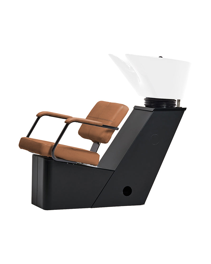 Shiki - Brown washing unit with white basin